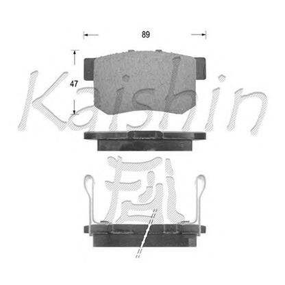 Photo Kit de plaquettes de frein, frein à disque KAISHIN FK5066