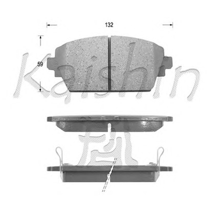 Photo Brake Pad Set, disc brake KAISHIN FK5106