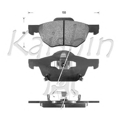 Фото Комплект тормозных колодок, дисковый тормоз KAISHIN FK5125