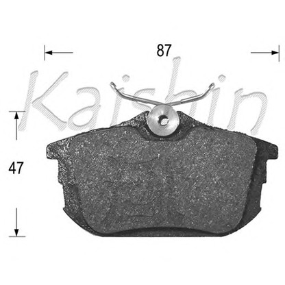 Фото Комплект тормозных колодок, дисковый тормоз KAISHIN FK6120