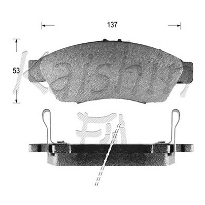 Фото Комплект тормозных колодок, дисковый тормоз KAISHIN FK9042