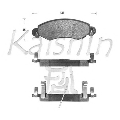 Photo Kit de plaquettes de frein, frein à disque KAISHIN FK9051