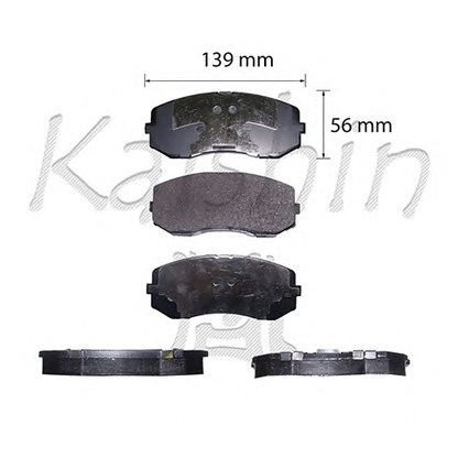 Фото Комплект тормозных колодок, дисковый тормоз KAISHIN FK6115
