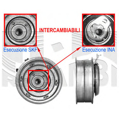 Photo Tensioner Pulley, timing belt KM International FI5270