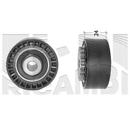 Photo Deflection/Guide Pulley, v-ribbed belt AUTOTEAM A02336