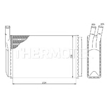 Photo Heat Exchanger, interior heating THERMOTEC D6W003TT