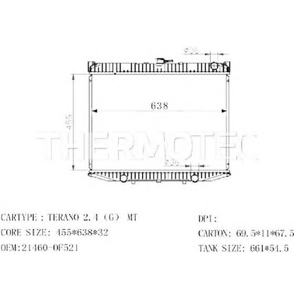 Foto Kühler, Motorkühlung THERMOTEC D71013TT