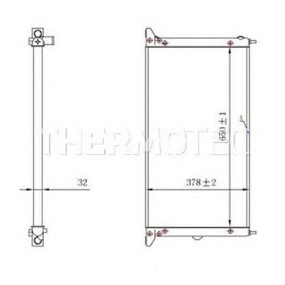 Фото Радиатор, охлаждение двигателя THERMOTEC D7W032TT