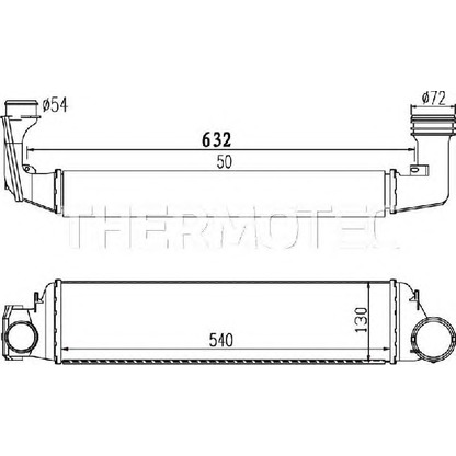 Photo Intercooler, échangeur THERMOTEC DAB001TT