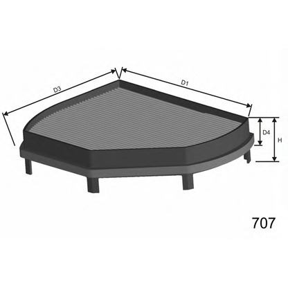 Photo Filtre, air de l'habitacle MISFAT HB129