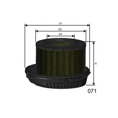 Фото Воздушный фильтр MISFAT R503