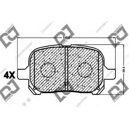 Foto Bremsbelagsatz, Scheibenbremse DJ PARTS BP1001