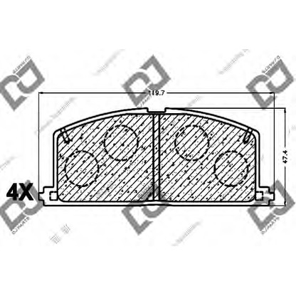 Фото Комплект тормозных колодок, дисковый тормоз DJ PARTS BP1003