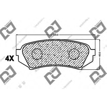 Photo Kit de plaquettes de frein, frein à disque DJ PARTS BP1006