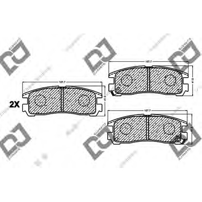 Foto Bremsbelagsatz, Scheibenbremse DJ PARTS BP1021