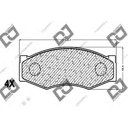 Фото Комплект тормозных колодок, дисковый тормоз DJ PARTS BP1029