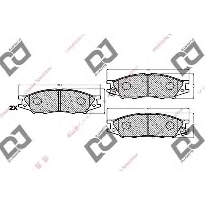 Foto Bremsbelagsatz, Scheibenbremse DJ PARTS BP1032