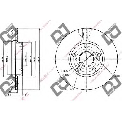 Photo Brake Disc DJ PARTS BD1014