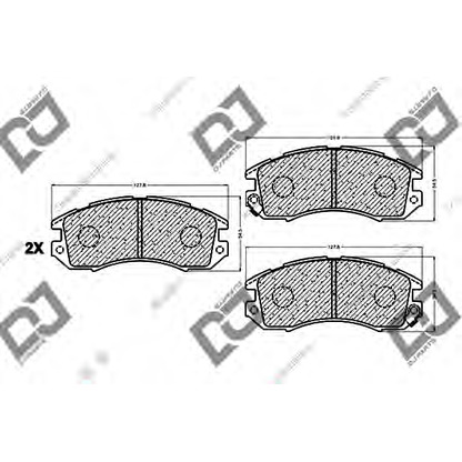 Photo Kit de plaquettes de frein, frein à disque DJ PARTS BP1036