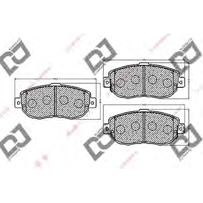 Foto Bremsbelagsatz, Scheibenbremse DJ PARTS BP1071