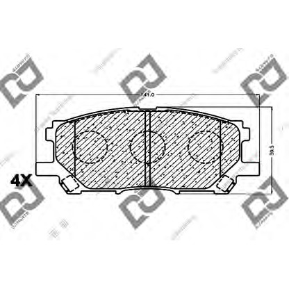 Photo Brake Pad Set, disc brake DJ PARTS BP1074