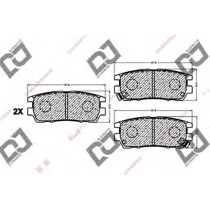 Photo Brake Pad Set, disc brake DJ PARTS BP1077