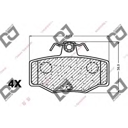 Zdjęcie Zestaw klocków hamulcowych, hamulce tarczowe DJ PARTS BP1090