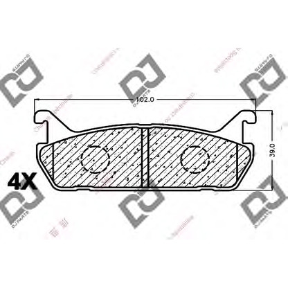 Foto Bremsbelagsatz, Scheibenbremse DJ PARTS BP1098