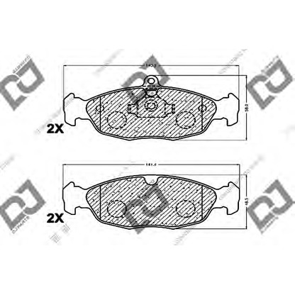 Photo Brake Pad Set, disc brake DJ PARTS BP1121