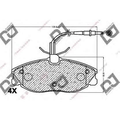 Photo Kit de plaquettes de frein, frein à disque DJ PARTS BP1122