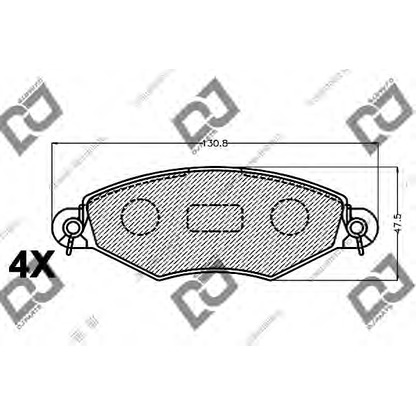 Foto Kit pastiglie freno, Freno a disco DJ PARTS BP1123