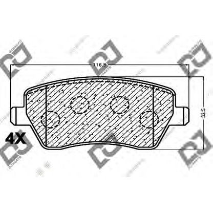 Photo Brake Pad Set, disc brake DJ PARTS BP1133