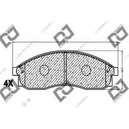 Foto Bremsbelagsatz, Scheibenbremse DJ PARTS BP1160