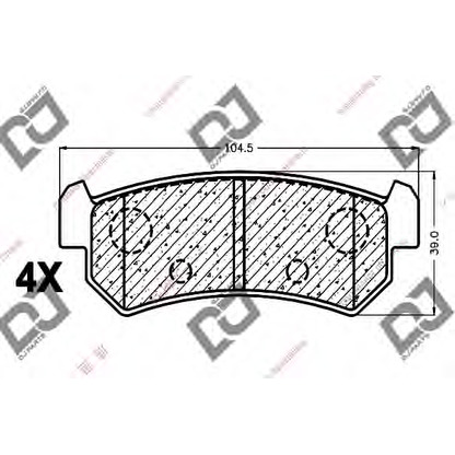 Foto Kit pastiglie freno, Freno a disco DJ PARTS BP1172