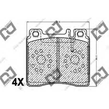 Photo Brake Pad Set, disc brake DJ PARTS BP1178