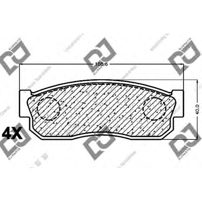 Photo Kit de plaquettes de frein, frein à disque DJ PARTS BP1191