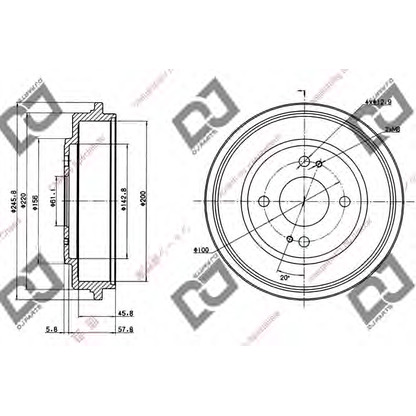 Zdjęcie Bęben hamulcowy DJ PARTS BR1020