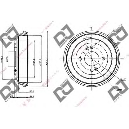 Foto Tamburo freno DJ PARTS BR1023