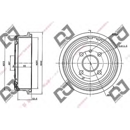 Foto Tamburo freno DJ PARTS BR1024