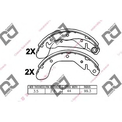 Foto Kit ganasce freno DJ PARTS BS1134