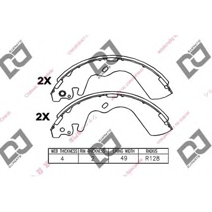 Foto Bremsbackensatz DJ PARTS BS1137