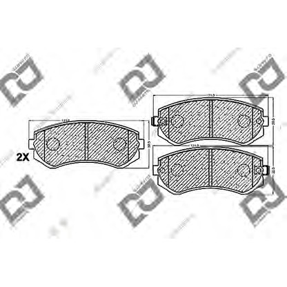 Foto Bremsbelagsatz, Scheibenbremse DJ PARTS BP1095