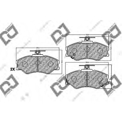 Foto Kit pastiglie freno, Freno a disco DJ PARTS BP1105