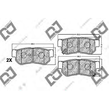 Foto Bremsbelagsatz, Scheibenbremse DJ PARTS BP1128