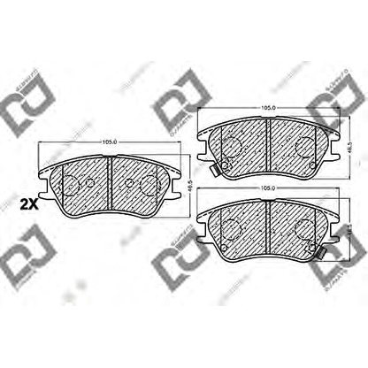 Foto Kit pastiglie freno, Freno a disco DJ PARTS BP1134