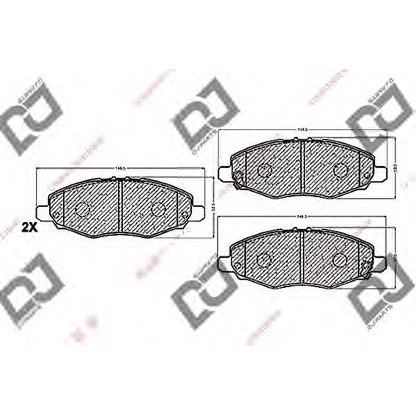 Photo Brake Pad Set, disc brake DJ PARTS BP1143