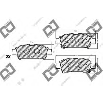 Foto Kit pastiglie freno, Freno a disco DJ PARTS BP1146