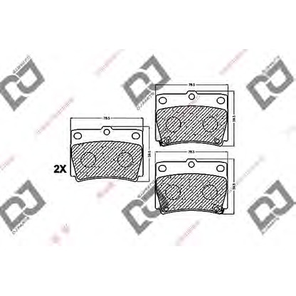 Photo Kit de plaquettes de frein, frein à disque DJ PARTS BP1149