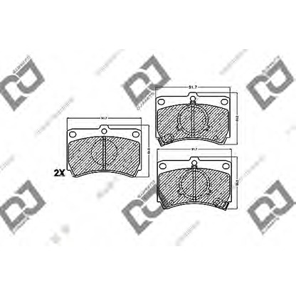 Photo Brake Pad Set, disc brake DJ PARTS BP1193