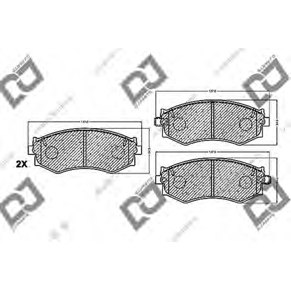 Photo Brake Pad Set, disc brake DJ PARTS BP1201